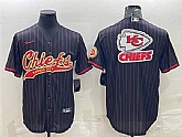 Men's Kansas City Chiefs Black Team Big Logo With Patch Cool Base Stitched Baseball Jersey,baseball caps,new era cap wholesale,wholesale hats
